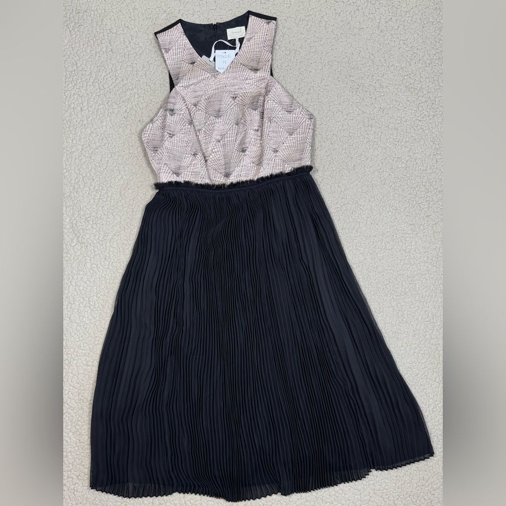 Anthropologie x Nomad Morgan Carper Pleated Skirt Midi Dress